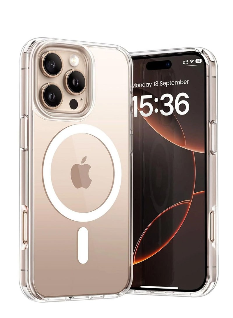 تشابي لاين  غطاء حماية شفاف لهاتف آيفون 16 برو 5G من شابلين، 2024، مقاوم للاصفرار، مقاوم للخدش، غطاء هاتف مغناطيسي من TPU - شفاف - Image 1